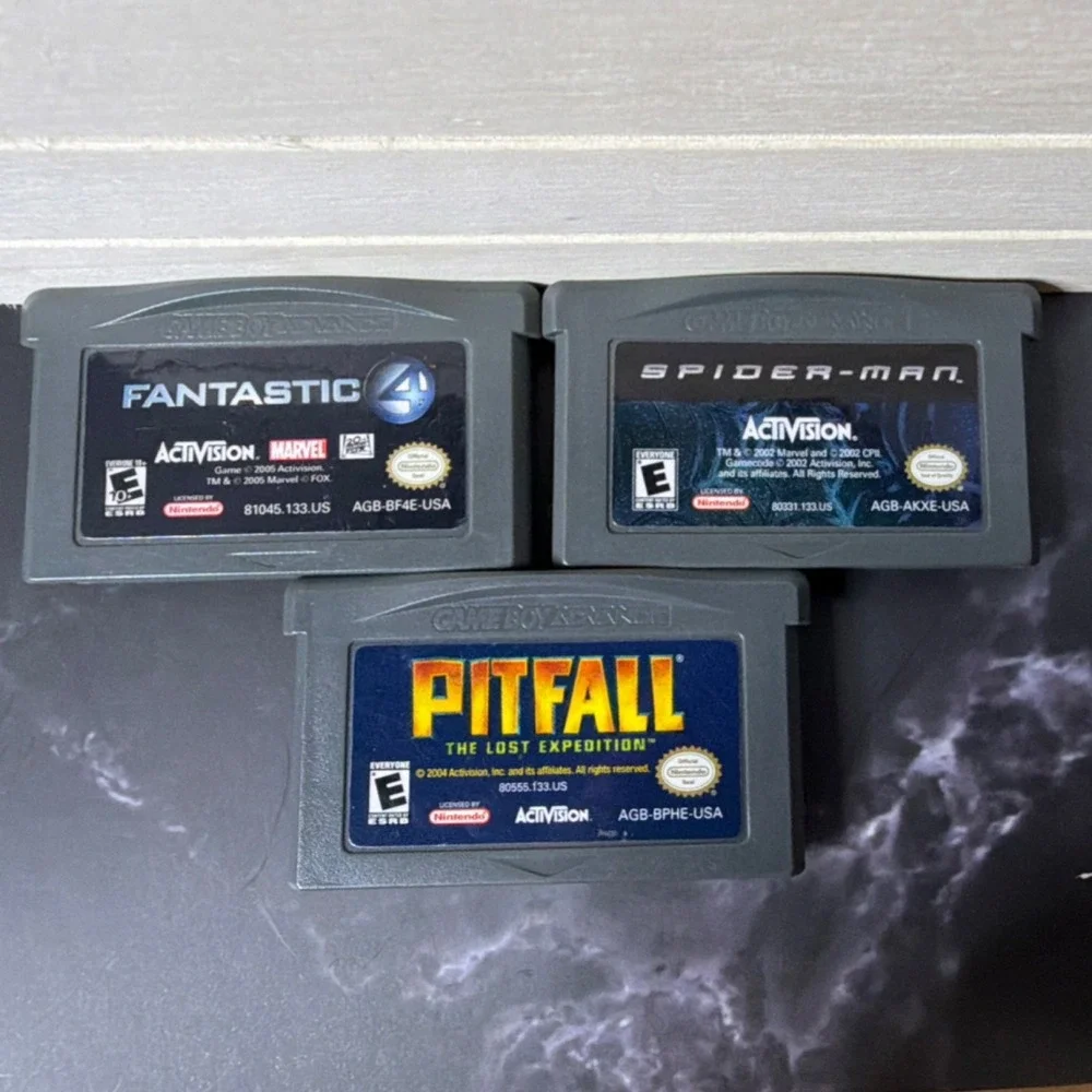 Nintendo Game Boy Advance - Fantastic 4 - Spider-Man - Pitfall - T&W Clean Cond.